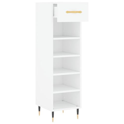 Skoreol 30x35x105 cm konstrueret træ hvid