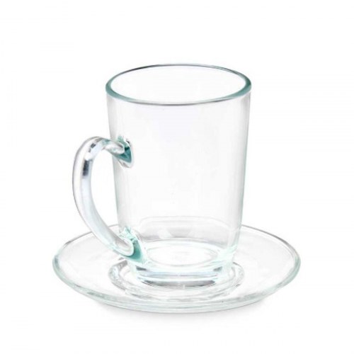 Kaffekop med underkop Vivalto glas 200 ml - 6 stk.