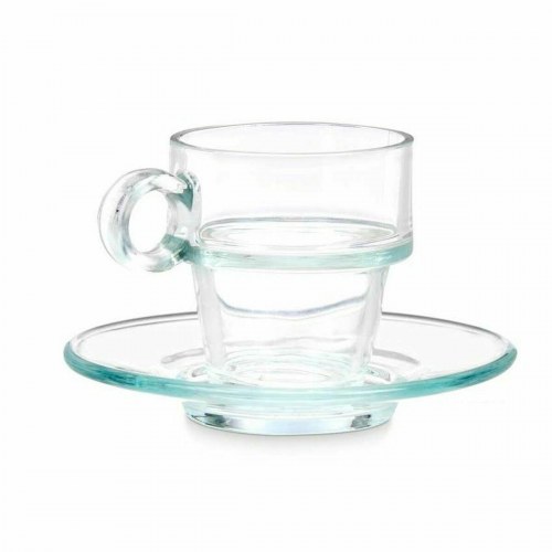 Vivalto kop og underkop i glas, gennemsigtig - 90 ml (6 stk.)