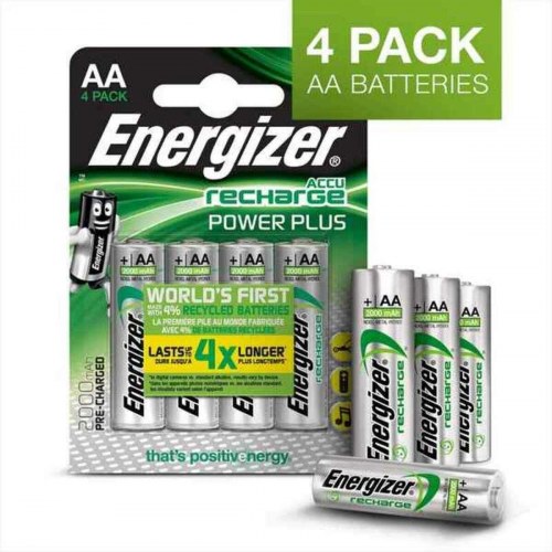 Energizer Accu Recharge Power Plus AA 2000 mAh - 4 stk genopladelige batterier