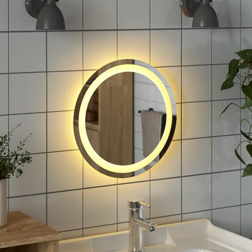Badeværelsesspejl med LED-lys 40 cm rundt