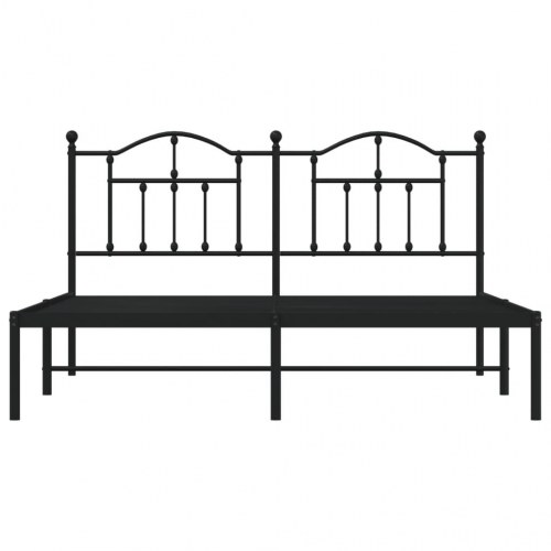 Sengeramme med sengegavl 160 x 200 cm - sort