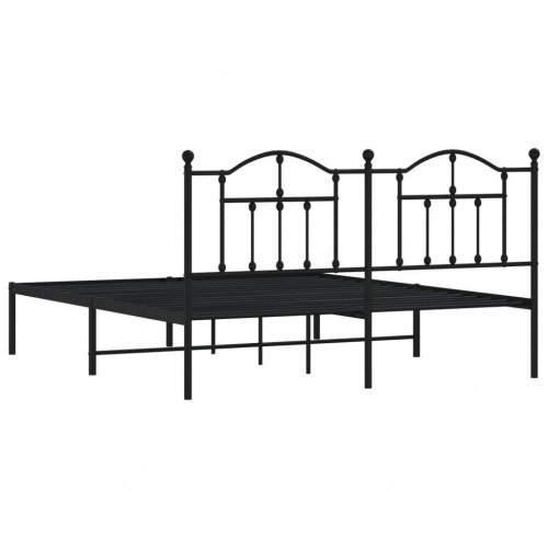 Sengeramme med sengegavl 160 x 200 cm - sort