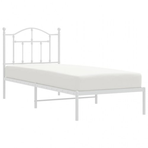 Sengeramme med sengegavl 90 x 190 cm - hvid