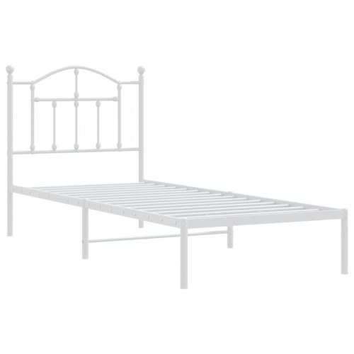 Sengeramme med sengegavl 90 x 190 cm - hvid