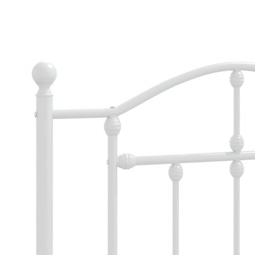 Sengeramme med sengegavl 100 x 190 cm - hvid