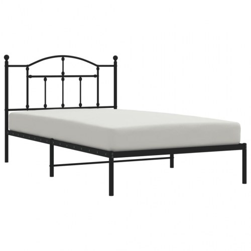 Sengeramme med sengegavl 107 x 203 cm - sort