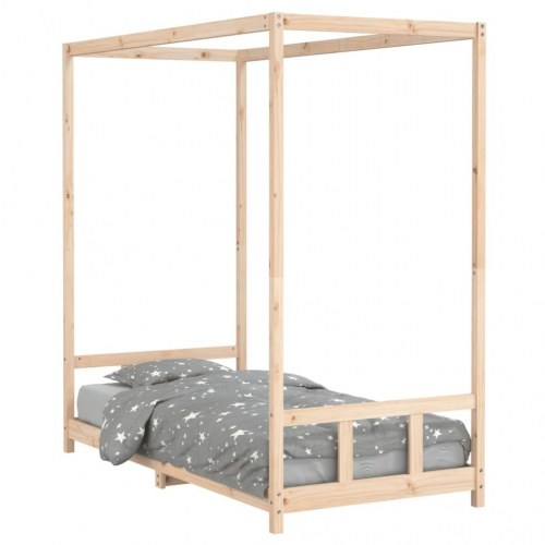Sengeramme til juniorseng 90 x 190 cm - massivt fyrretræ, himmelseng