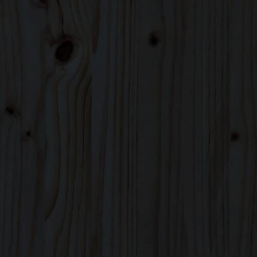 Havebænk 110x38x45 cm massivt fyrretræ sort