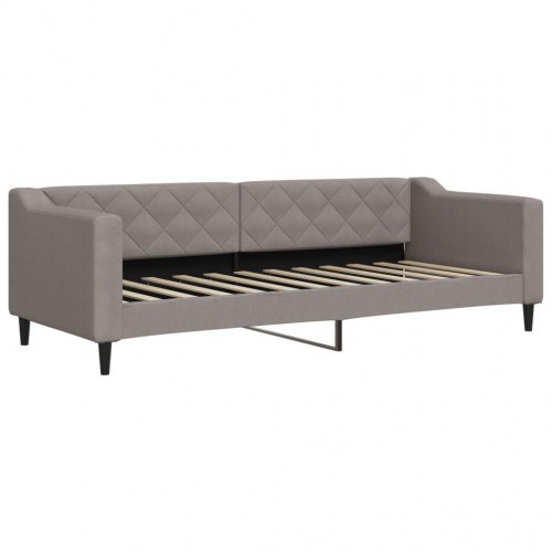 Daybed i stof 80 x 200 cm - gråbrun