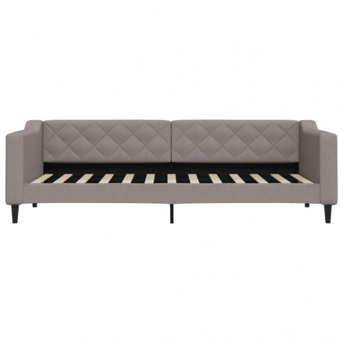 Daybed i stof 80 x 200 cm - gråbrun