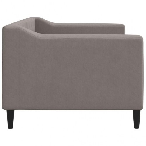 Daybed i stof 80 x 200 cm - gråbrun