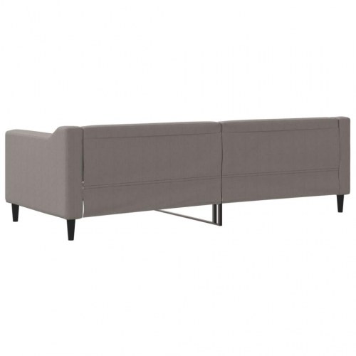 Daybed i stof 80 x 200 cm - gråbrun
