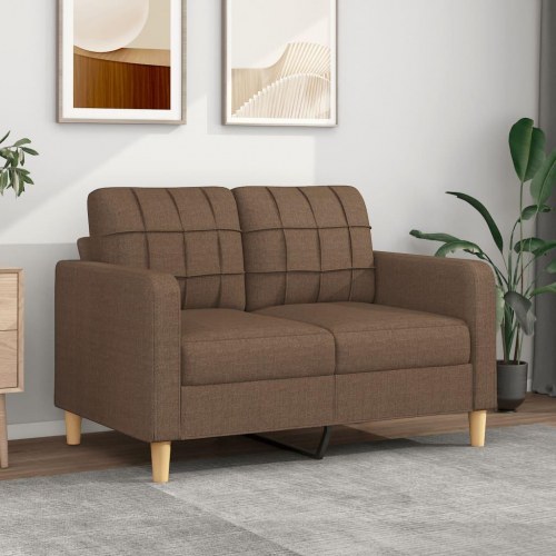 2-personers sofa i stof - 120 cm, brun