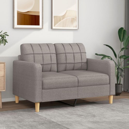 2-personers sofa i stof - 120 cm sædebredde, gråbrun