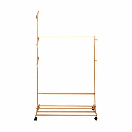 Stumtjener med hjul Confortime Natur Bambus 100 x 35 x 170 cm