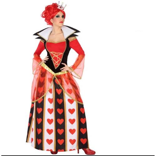 Kostume til voksne Hjerter dame Multifarvet Fantasi XS/S