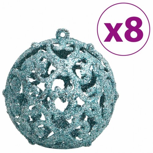 Julekugler 100 stk. 3, 4 og 6 cm - turkis