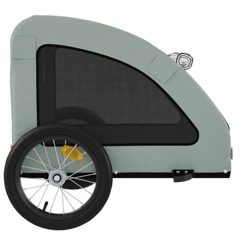 Cykeltrailer til kæledyr oxfordstof og jern grå