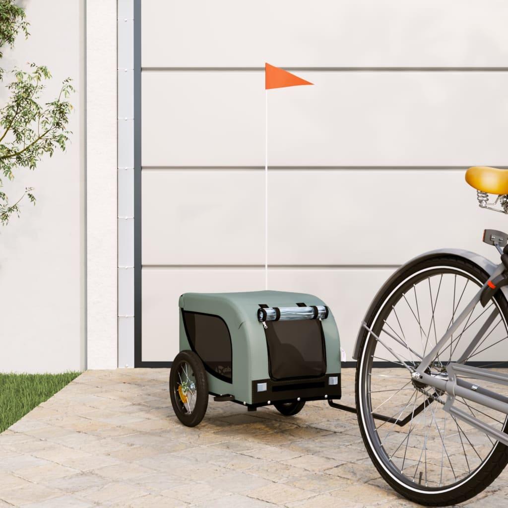Hundetrailer Til Cykel Oxfordstof Jern Grå Sort