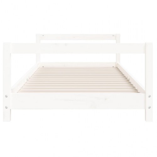 Sengeramme til juniorseng 80x200 cm massivt fyrretræ hvid