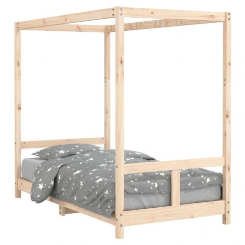 Sengeramme til juniorseng 80×160 cm - massivt fyrretræ, himmelseng