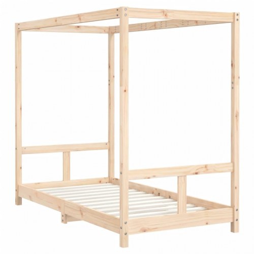 Sengeramme til juniorseng 80×160 cm - massivt fyrretræ, himmelseng