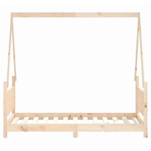 Sengeramme til juniorseng 80x160 cm massivt fyrretræ