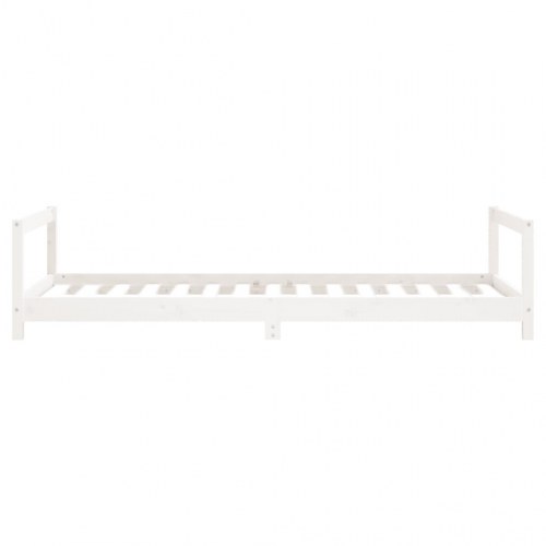 Sengeramme til juniorseng 90x190 cm massivt fyrretræ hvid