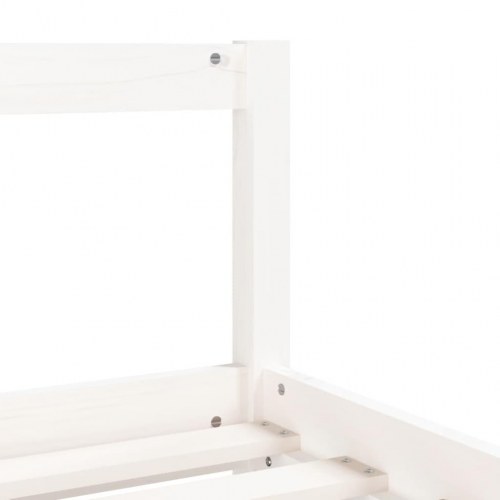 Sengeramme til juniorseng 90x190 cm massivt fyrretræ hvid