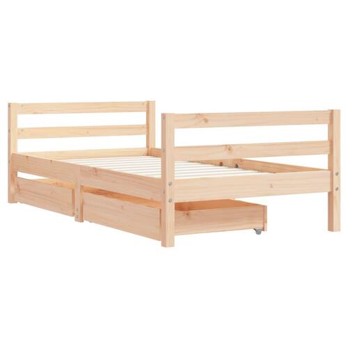 Sengeramme til juniorseng 80x160 cm massivt fyrretræ