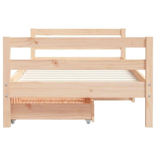 Sengeramme til juniorseng 80x160 cm massivt fyrretræ