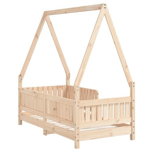 Sengeramme til juniorseng 70x140 cm massivt fyrretræ