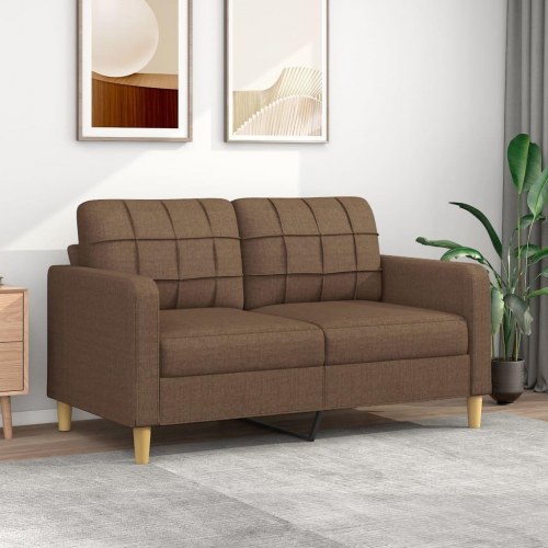 2-personers sofa i stof - brun, sædebredde 140 cm