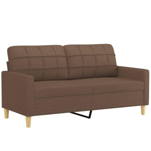 2-personers sofa i stof - brun, sædebredde 140 cm