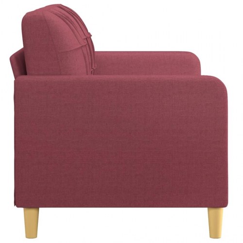 2-personers sofa i stof - vinrød, sædebredde 140 cm