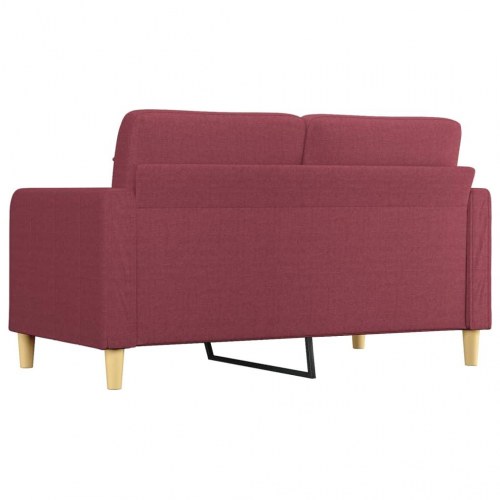 2-personers sofa i stof - vinrød, sædebredde 140 cm