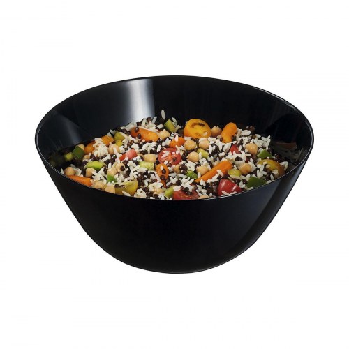 Luminarc Zelie salatskål - sort glas, 24 cm