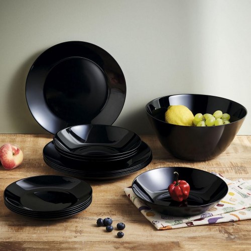 Luminarc Zelie salatskål - sort glas, 24 cm