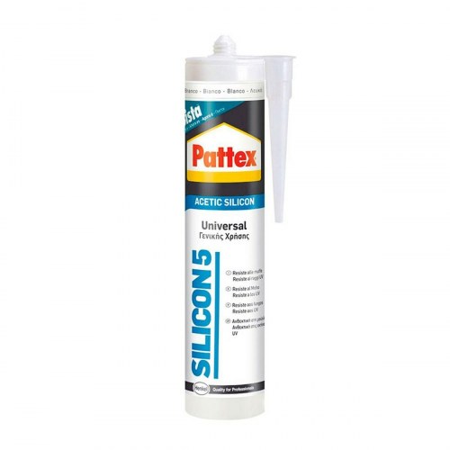 Silikone fugemasse Pattex Silicon 5 Universal, hvid 280 ml