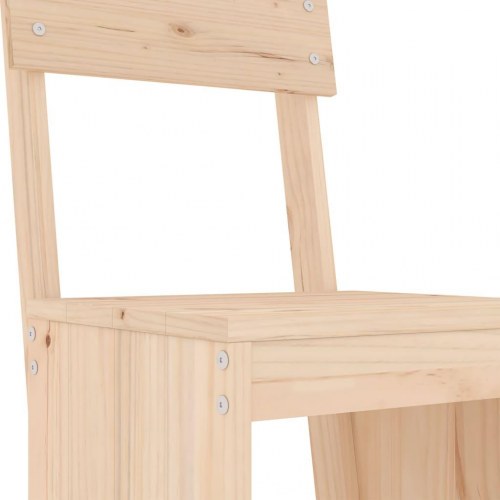 Barstole i massivt fyrretræ - 2 stk. 40 x 48,5 x 115,5 cm