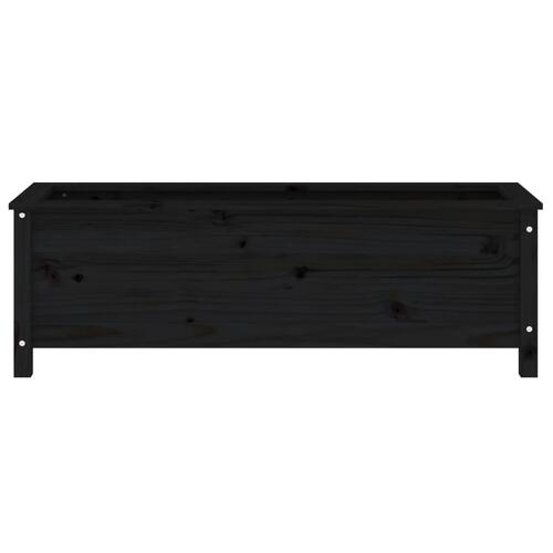 Højbed 119,5x40x39 cm massivt fyrretræ sort