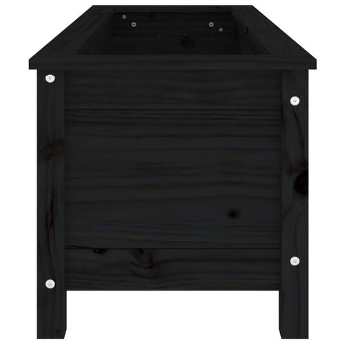 Højbed 119,5x40x39 cm massivt fyrretræ sort