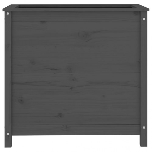 Plantekasse 82,5x40x78 cm massivt fyrretræ grå