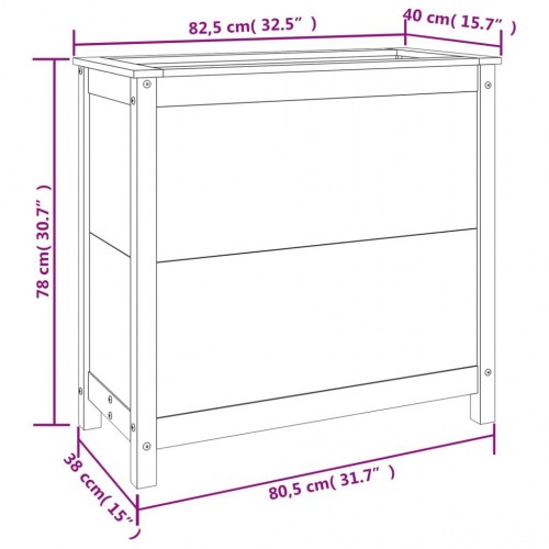 Plantekasse 82,5x40x78 cm massivt douglasgran
