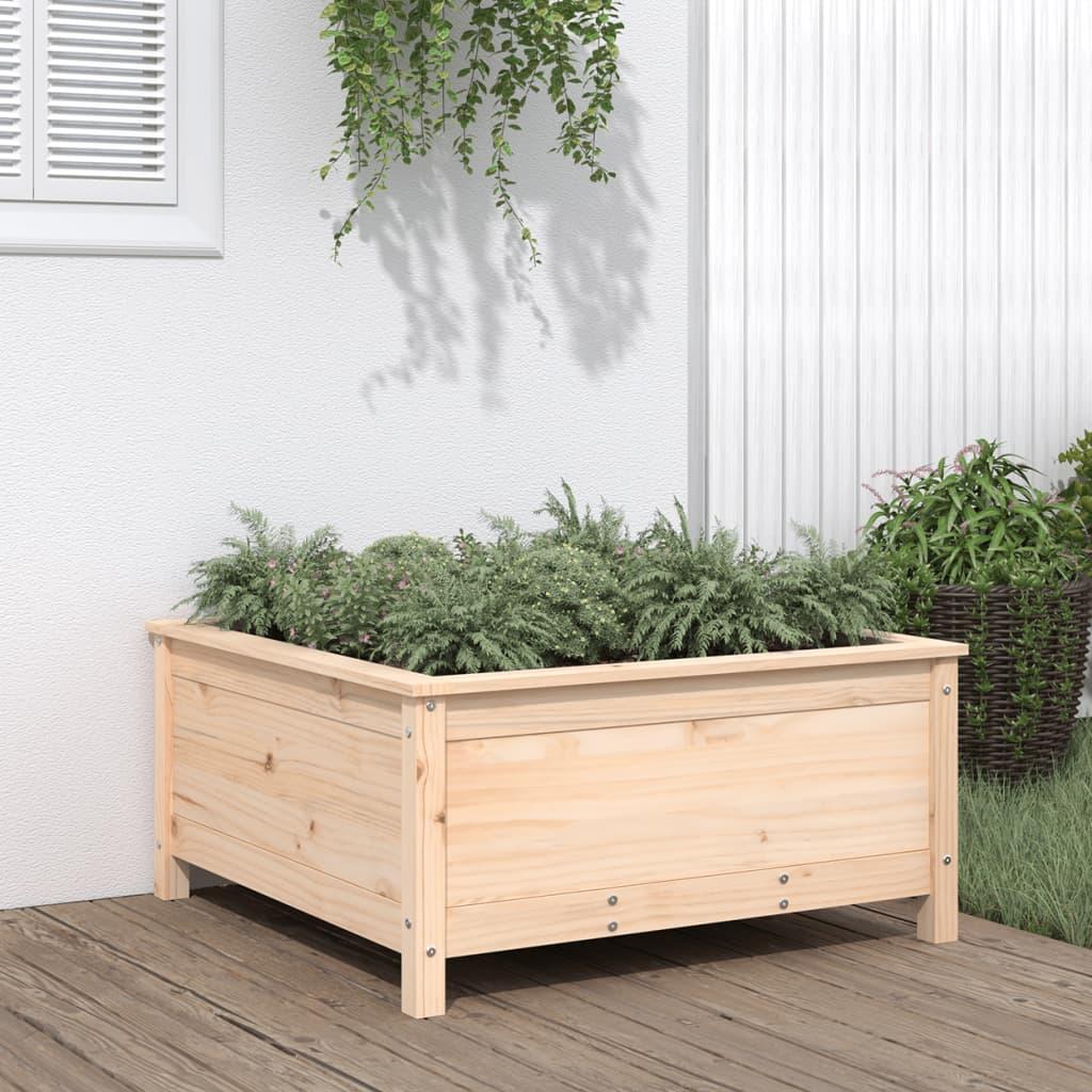 Plantekasse 82,5x82,5x39 cm massivt fyrretræ