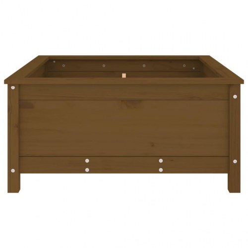 Plantekasse i massivt fyrretræ 82,5 x 82,5 x 39 cm