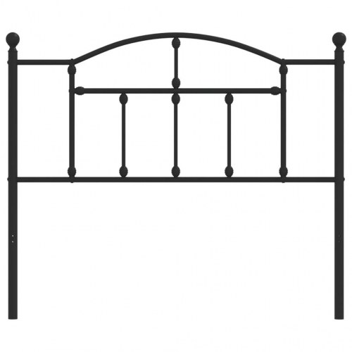 Sengegavl i metal 107 cm - sort, klassisk design
