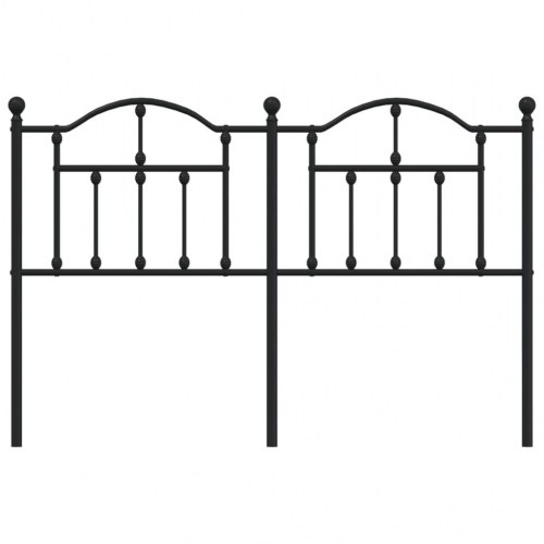 Udskiftningssengegavl 150 cm - metal, sort