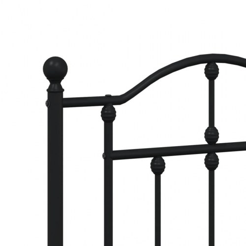 Udskiftningssengegavl 150 cm - metal, sort